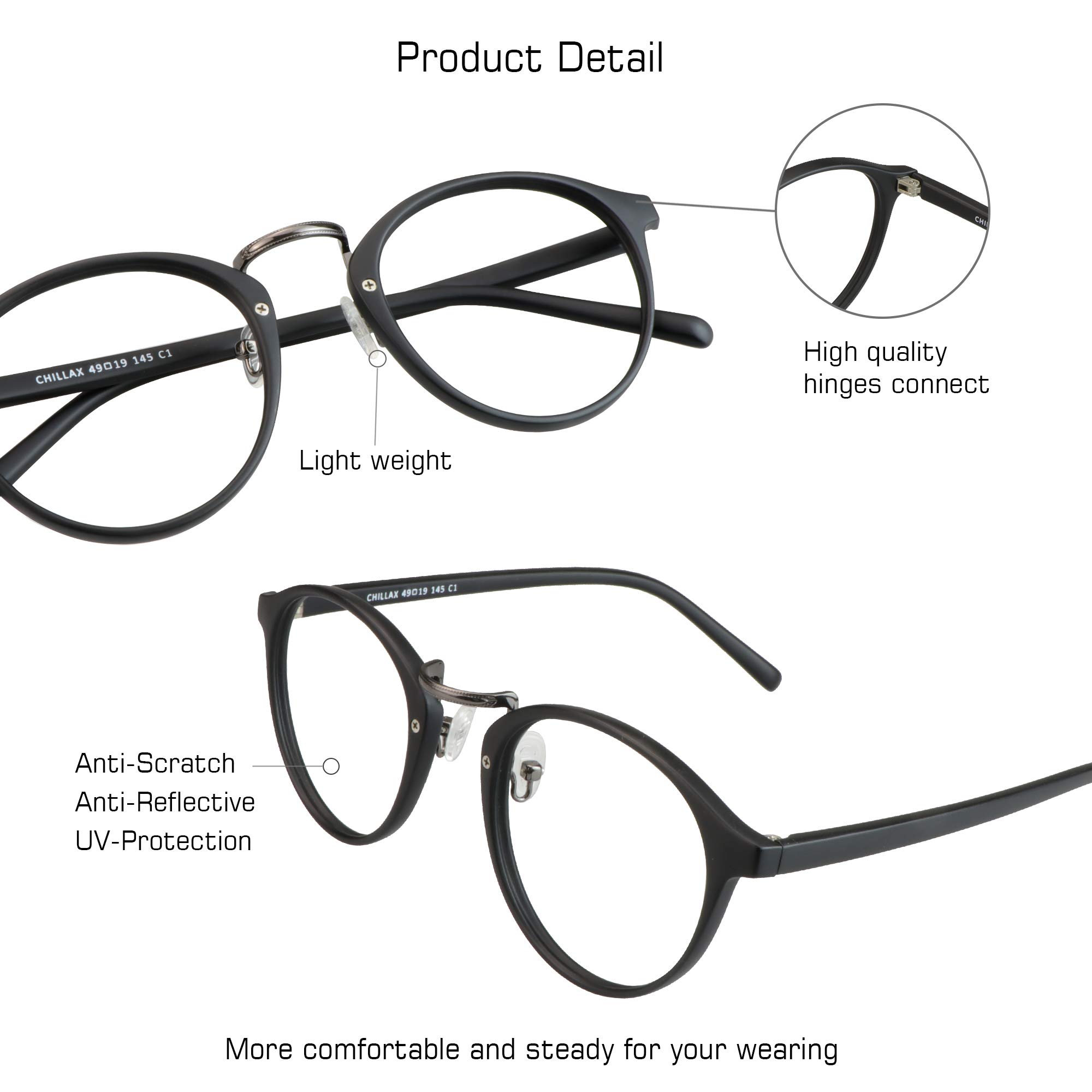 VisionGlobal Blue Light Blocking Glasses for Women & Men - Anti Eyestrain Computer Glasses with Stylish Oval Frame for Screen Time, Gaming, Reading & Office Work