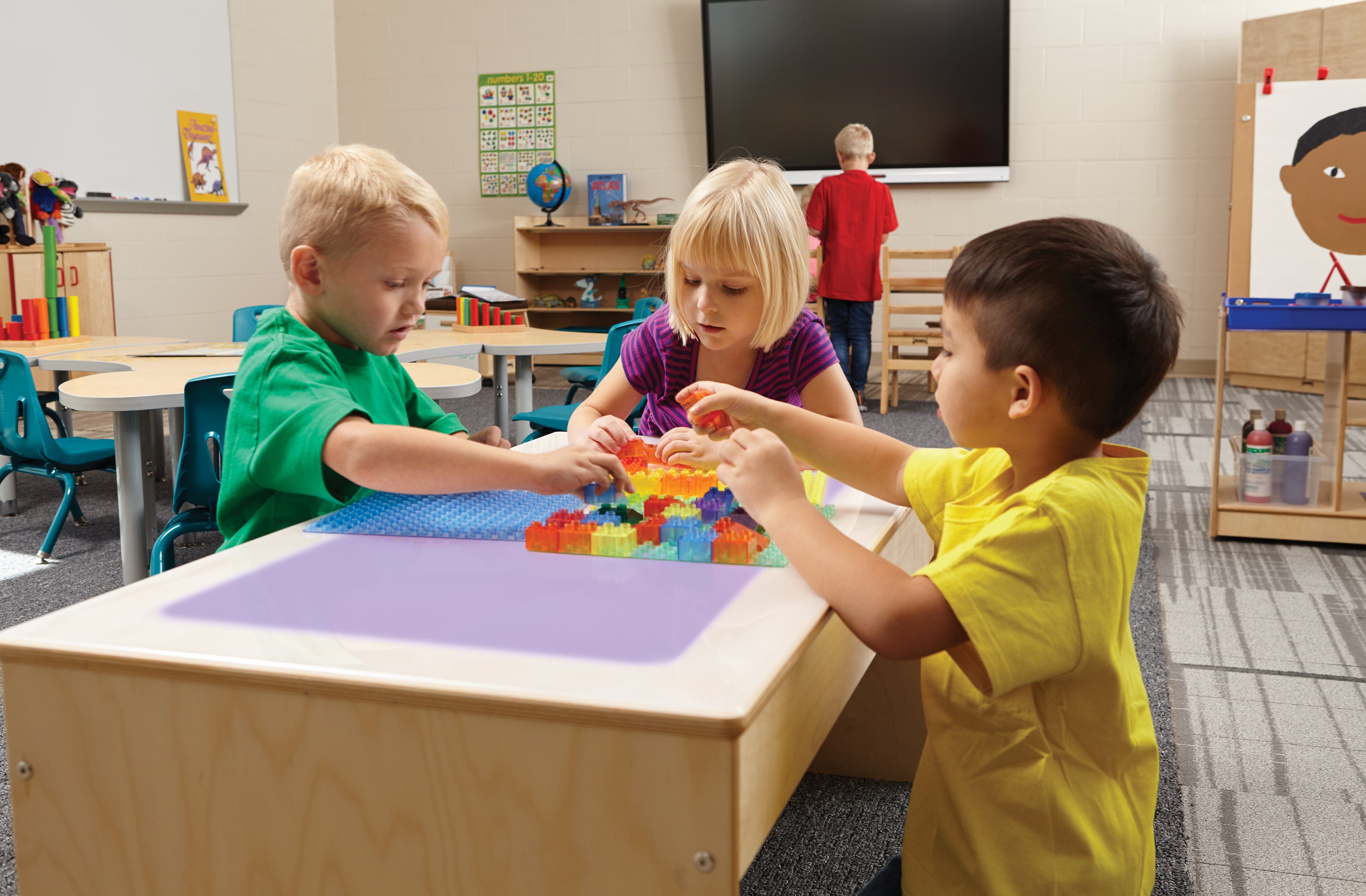 Jonti Craft Large Light Table for Kids - Multicolor Sensory Play & Learning Activity - Perfect for Preschool, Daycare & Home Education