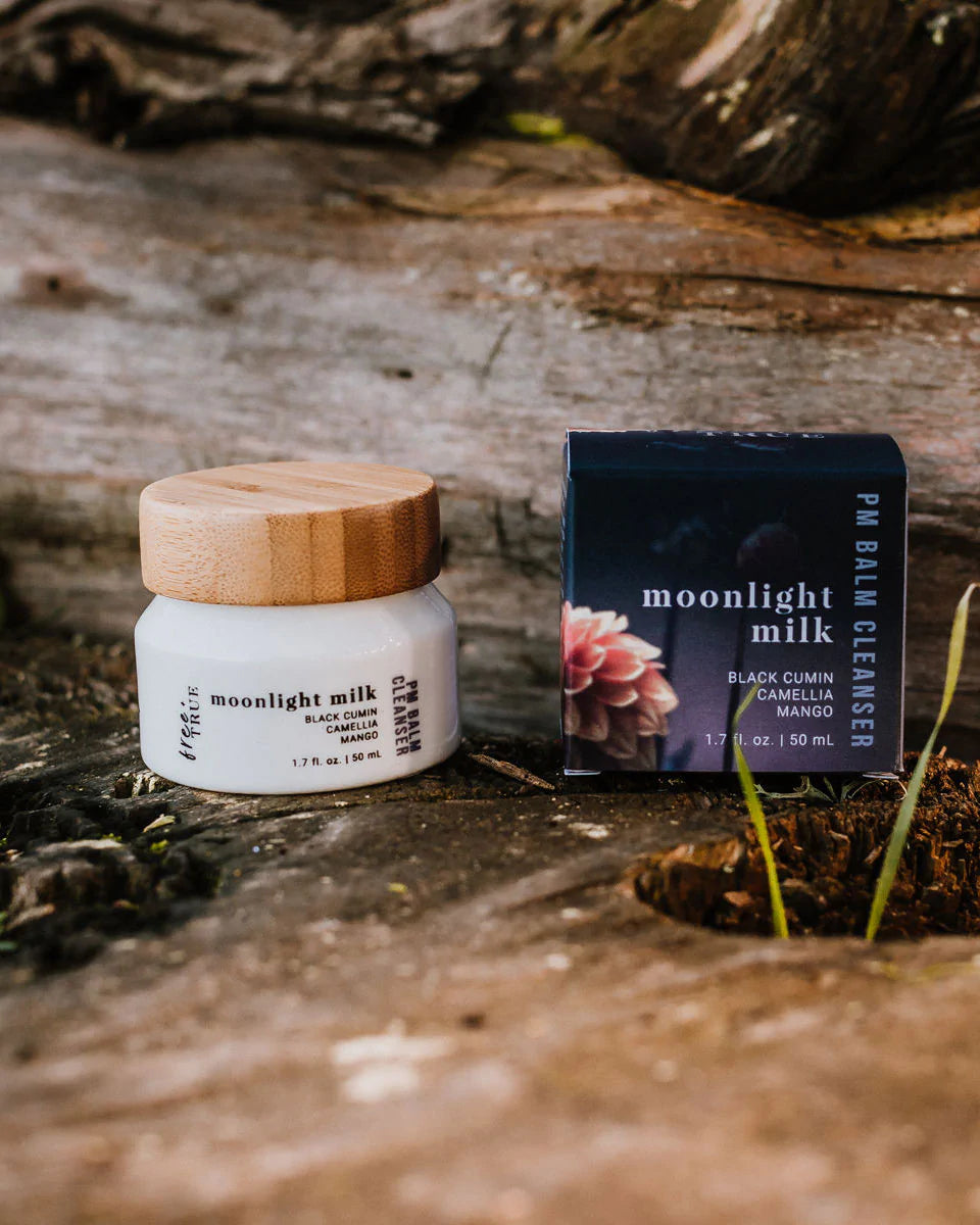 MOONLIGHT MILK PM Balm Cleanser - Gentle Nighttime Makeup Remover & Skin Hydrator for Dry Skin | Perfect for Evening Skincare Routine