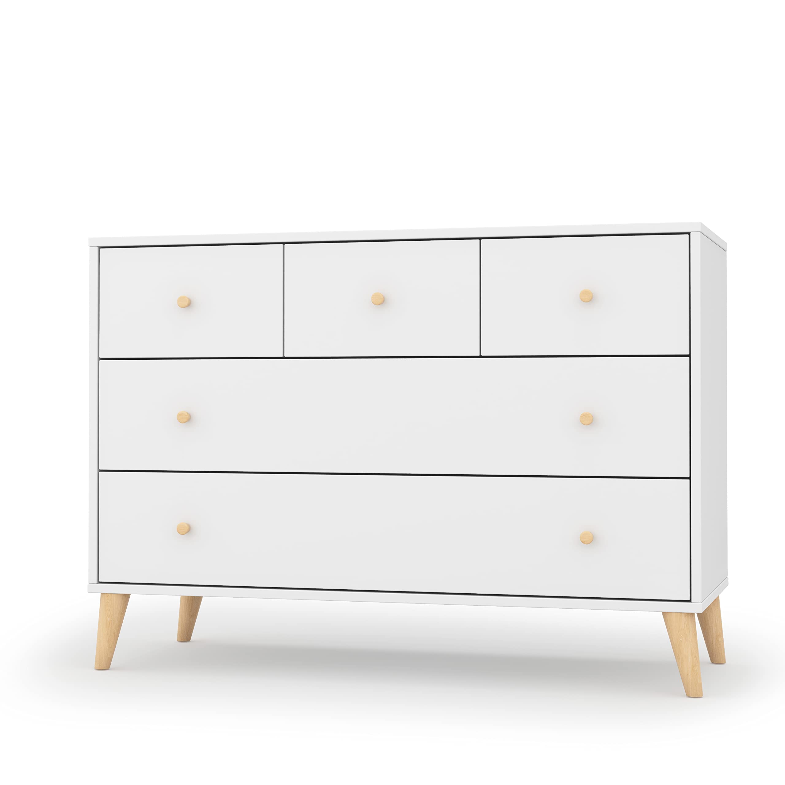 Dadada Austin 5-Drawer Dresser - Modern Wooden Chest of Drawers for Bedroom Storage & Organization | Perfect for Clothes, Linens & Accessories