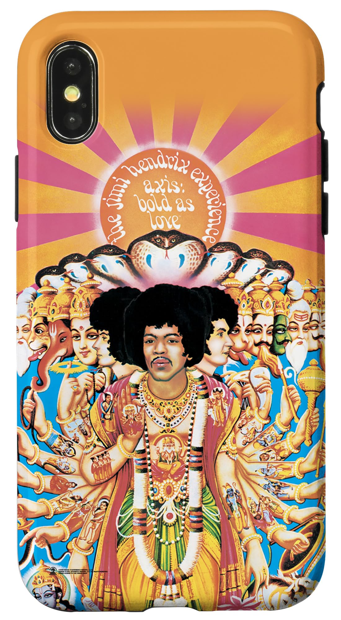 Official Jimi Hendrix Axis Bold as Love iPhone X/XS Case - Durable Protective Cover for Music Lovers - Perfect for Concerts, Gifts & Everyday Use