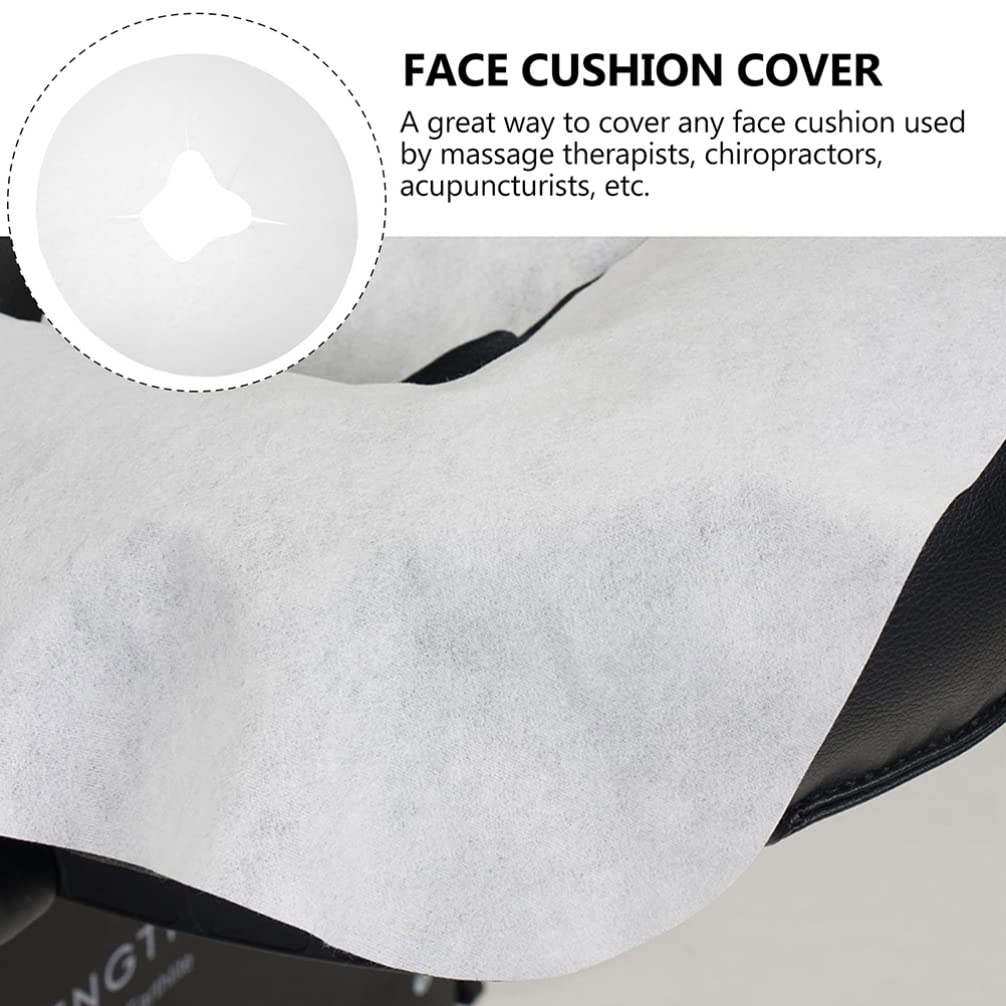 DOITOOL Disposable Face Cradle Covers - 200Pcs Breathable Massage Headrest Mat with Face Hole for Spa & Salon | Towel Turban Massage Pillow Covers for Facial, Massage Therapy & Salon Hygiene