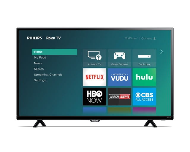 Philips 40 Inch Class FHD 1080P Roku Smart LED TV (40PFL4662/F7) - Perfect for Bedroom, Kitchen & Small Spaces