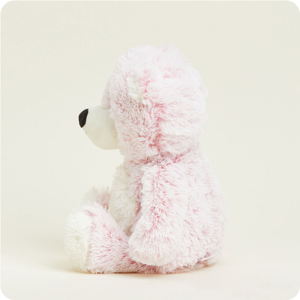 Pink Marshmallow Bear Warmies - Microwaveable Heating Plush Toy for Kids & Adults | Perfect for Stress Relief, Cold Weather, and Relaxation