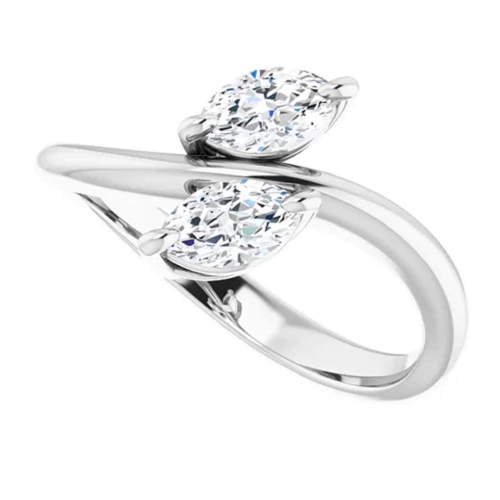 2 CT Marquise Colorless Moissanite Engagement Ring - Sterling Silver Wedding Bridal Ring Set with 4-Prong Solitaire - Anniversary Promise Gift for Her - Perfect for Proposals, Weddings & Special Occasions
