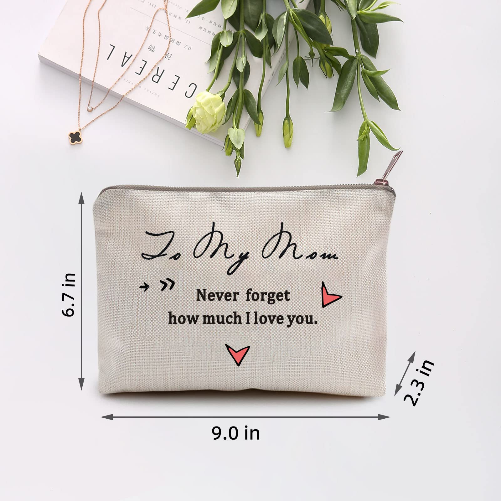 Unique Mothers Day Gifts from Daughter - Personalized Makeup Bag for Mom, Best Friend Birthday & Friendship Gift, Women's Toiletry Bag for Christmas, Travel, Spa & Daily Essentials