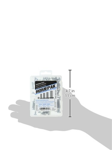 41957 Pan Head Phillips Machine Screws - Stainless Steel Flat Head Screws for Wood, Metal & DIY Projects - Perfect for Furniture Assembly, Home Repair & Construction