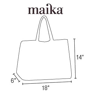 MAIKA Eco-Friendly Recycled Canvas Tote Bag - Large Durable Carryall for Women, Work, Grocery Shopping & Beach (Stylish & Sustainable)