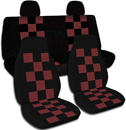 Black and Burgundy Checkers
