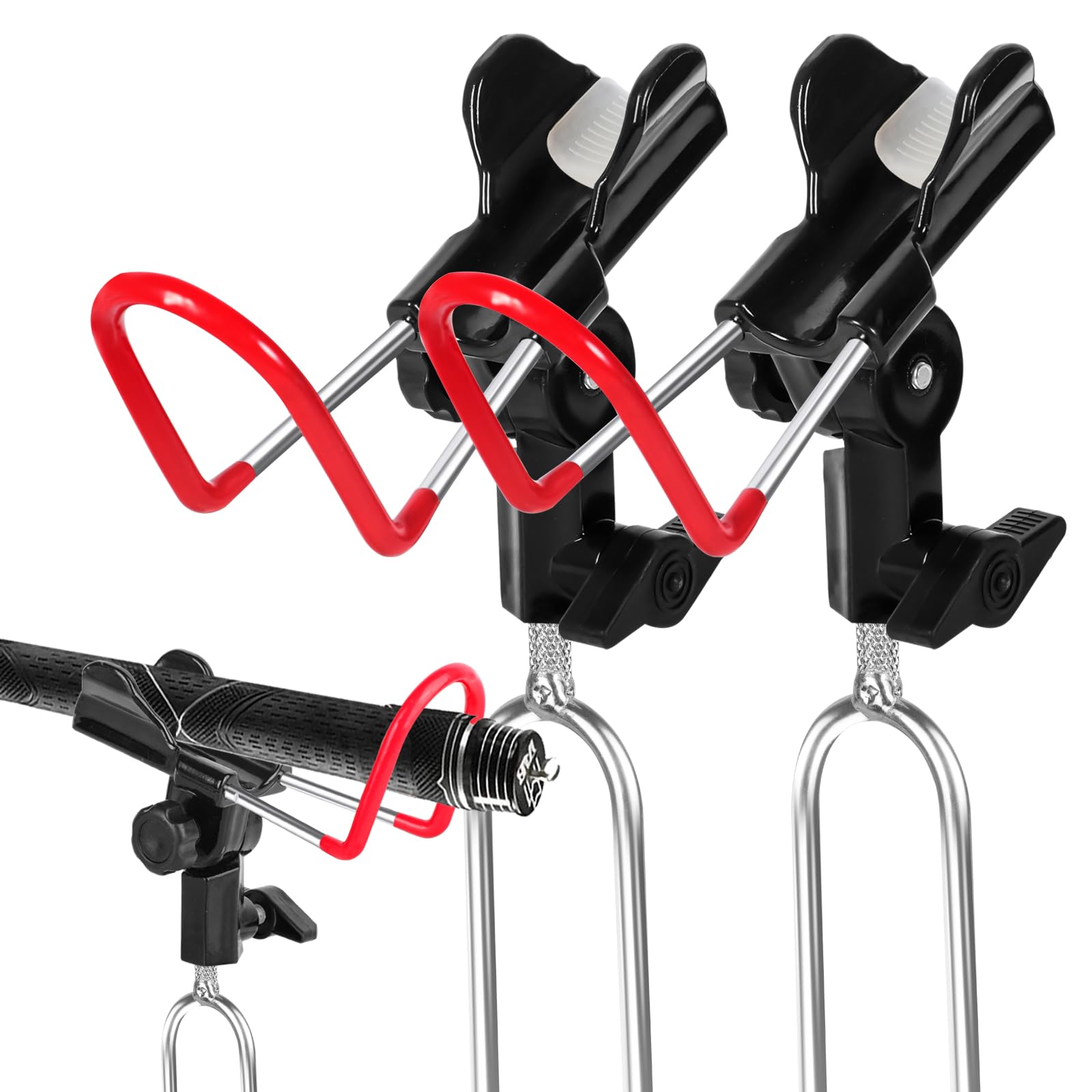 Upgraded 2 Pack Fishing Rod Holders for Bank, Ground & Beach Fishing - 360 Degree Adjustable Pole Stand Equipment | Perfect for Shore Fishing, Surf Casting & Ice Fishing Accessories
