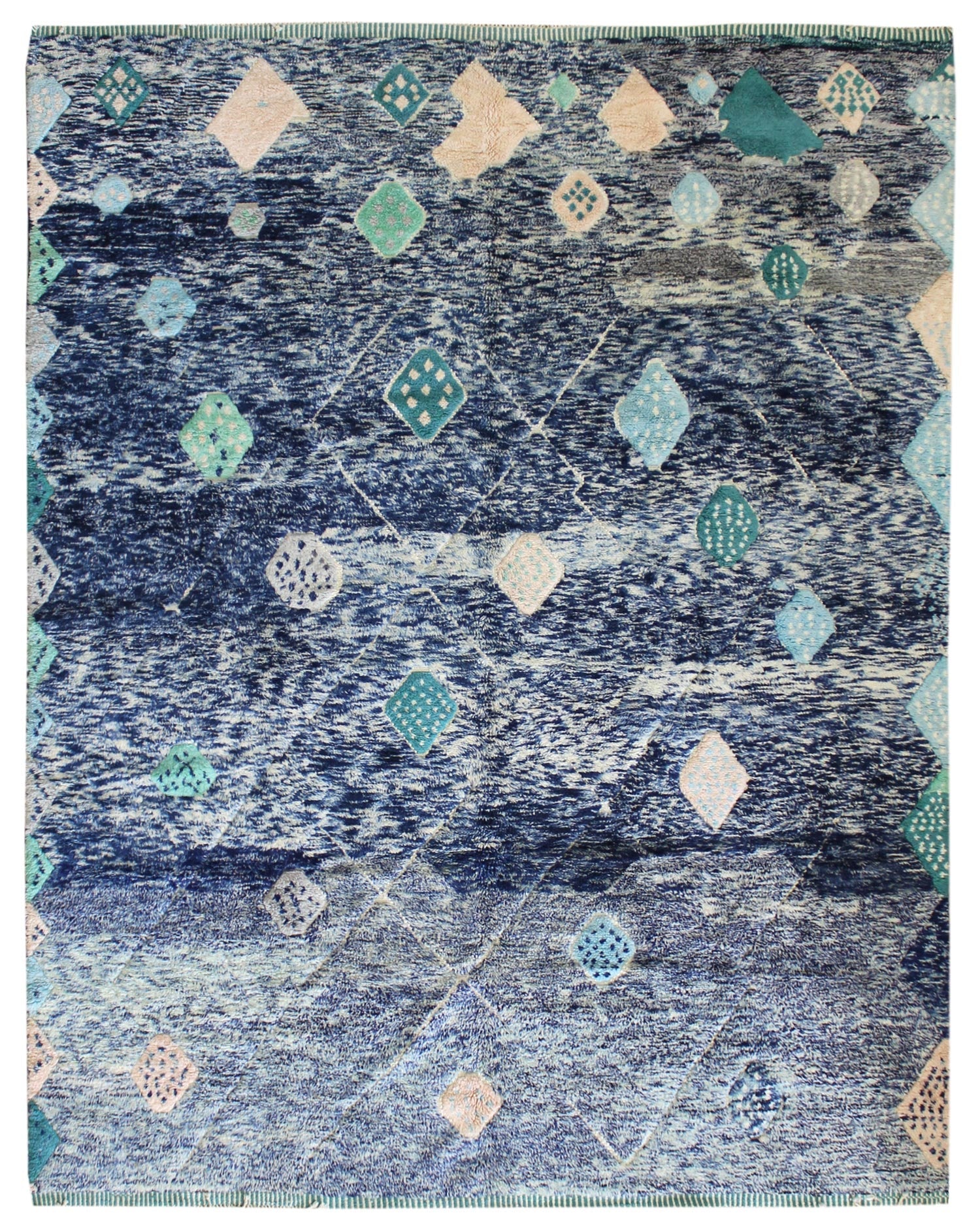 Authentic Beni Ouraine Handwoven Moroccan Tribal Rug - J62406 - Bohemian Home Decor for Living Room, Bedroom & Office