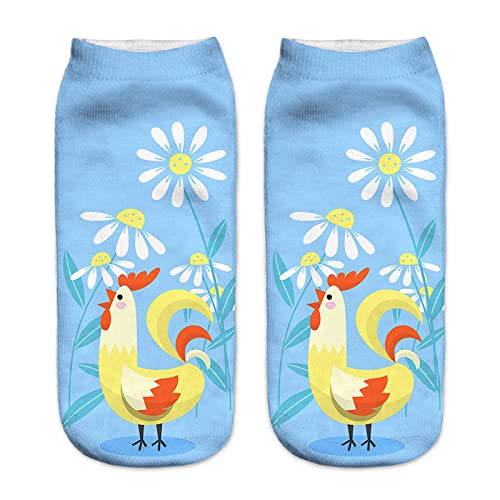 Benefeet Women's Funny Crazy Sloth & Unicorn Ankle Socks - 3D Printed Novelty Low Cut Socks for Girls - Perfect Gift for Birthday, Christmas & Casual Wear
