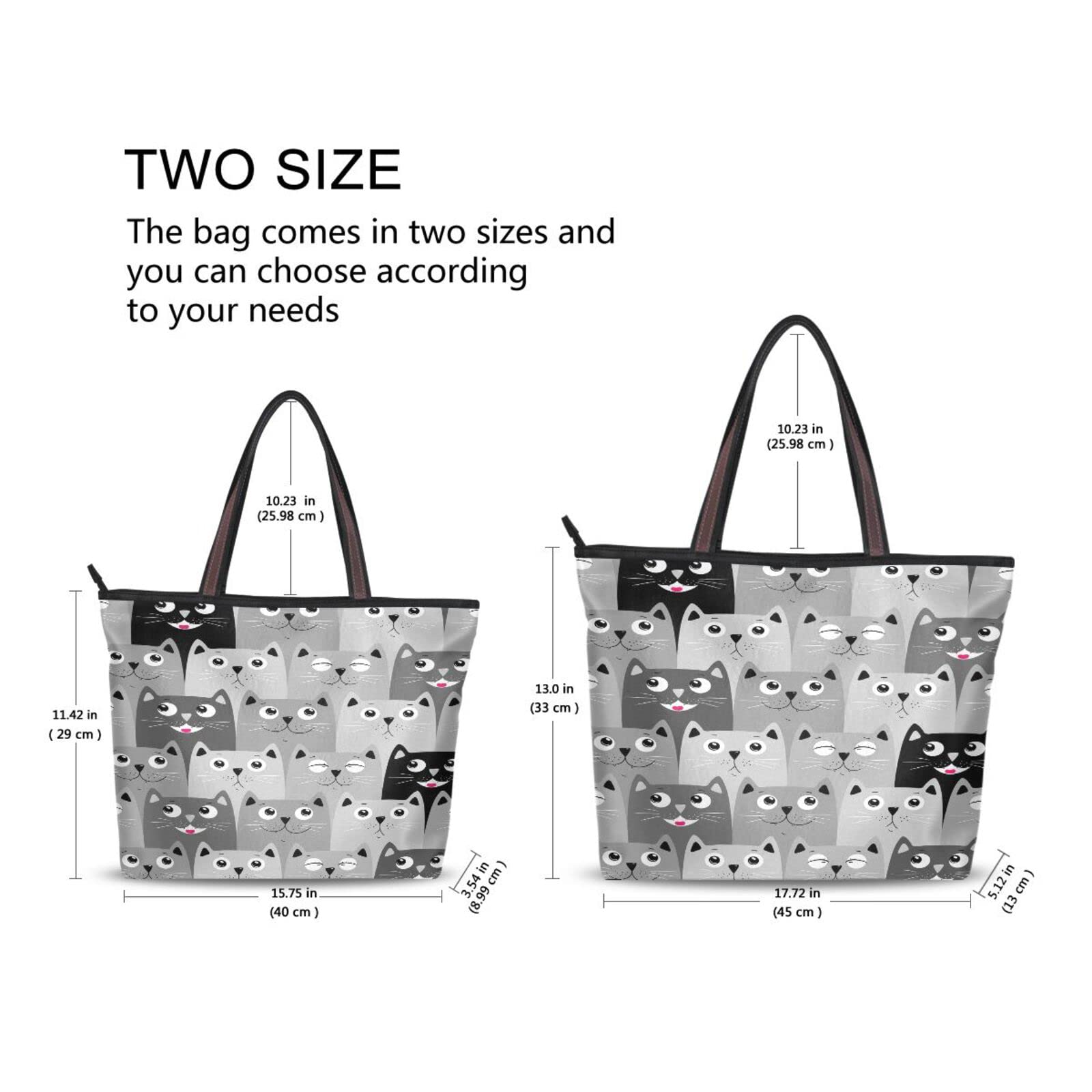 Stylish JSTEL Printed Tote Bag for Women - Large Zippered Polyester Handbag with Pockets - Perfect for Work, Travel & Shopping