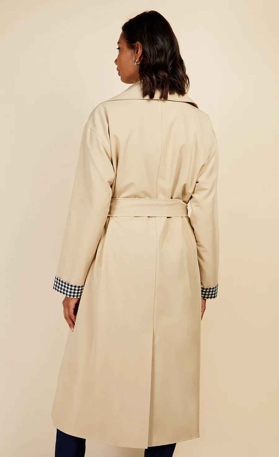 CAMELLE Women's Trench Coat - Classic Beige Waterproof Long Coat for Fall & Winter | Perfect for Office, Travel & Outdoor Activities