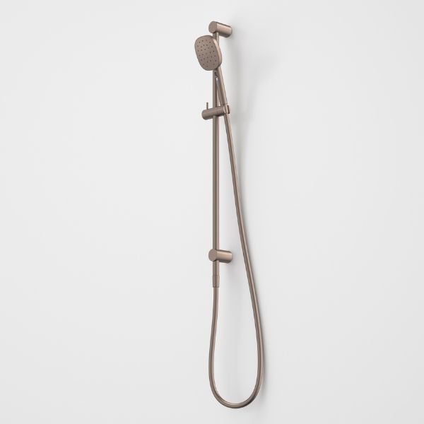 Caroma Contura II Rail Shower System in Brushed Bronze Finish - Modern Bathroom Shower Rail for Luxurious Spa Experience at Home