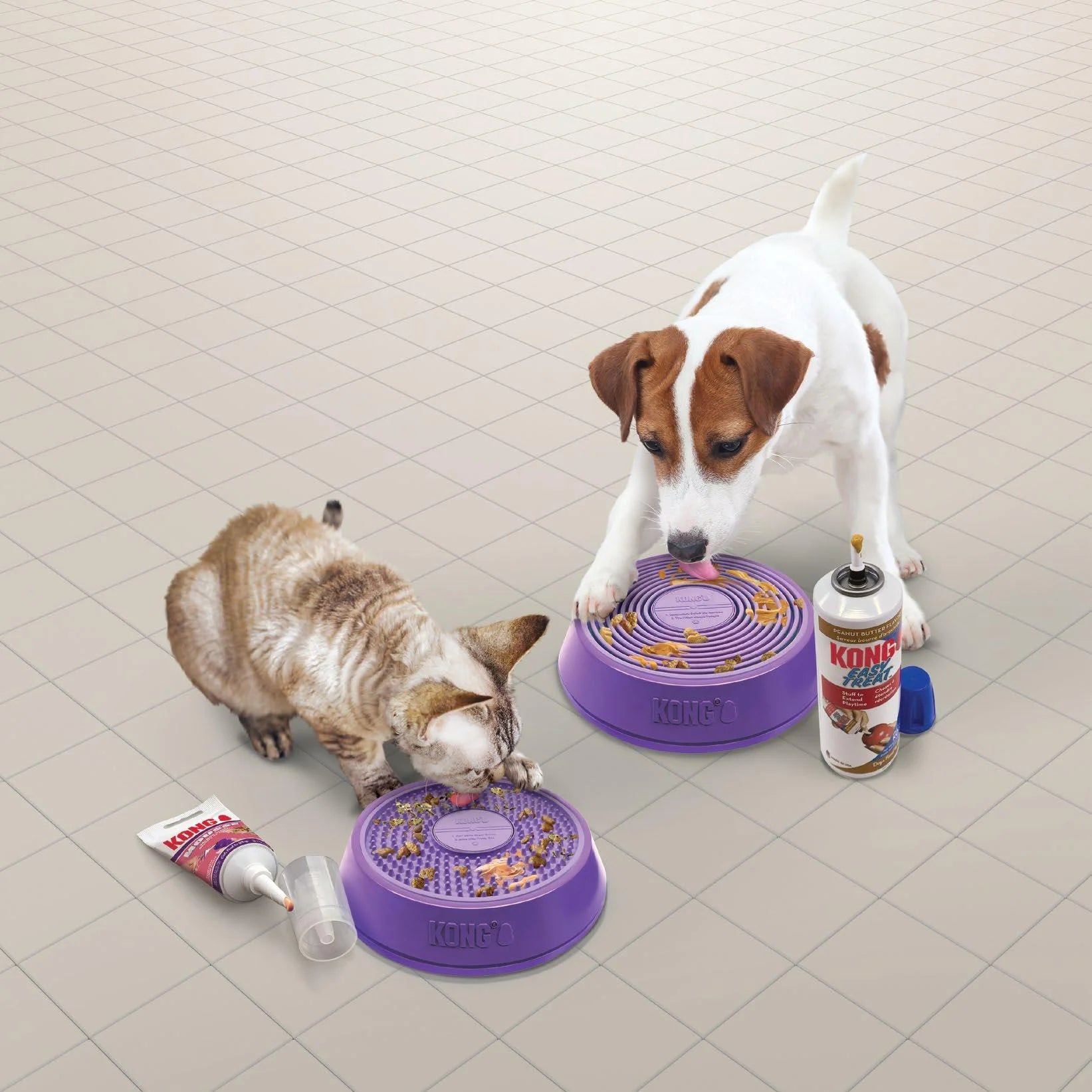 Licks Spinz Rotating Plate with Spinning Disc - Fun Interactive Pet Toy for Dogs & Cats - Perfect for Training, Playtime, and Mental Stimulation