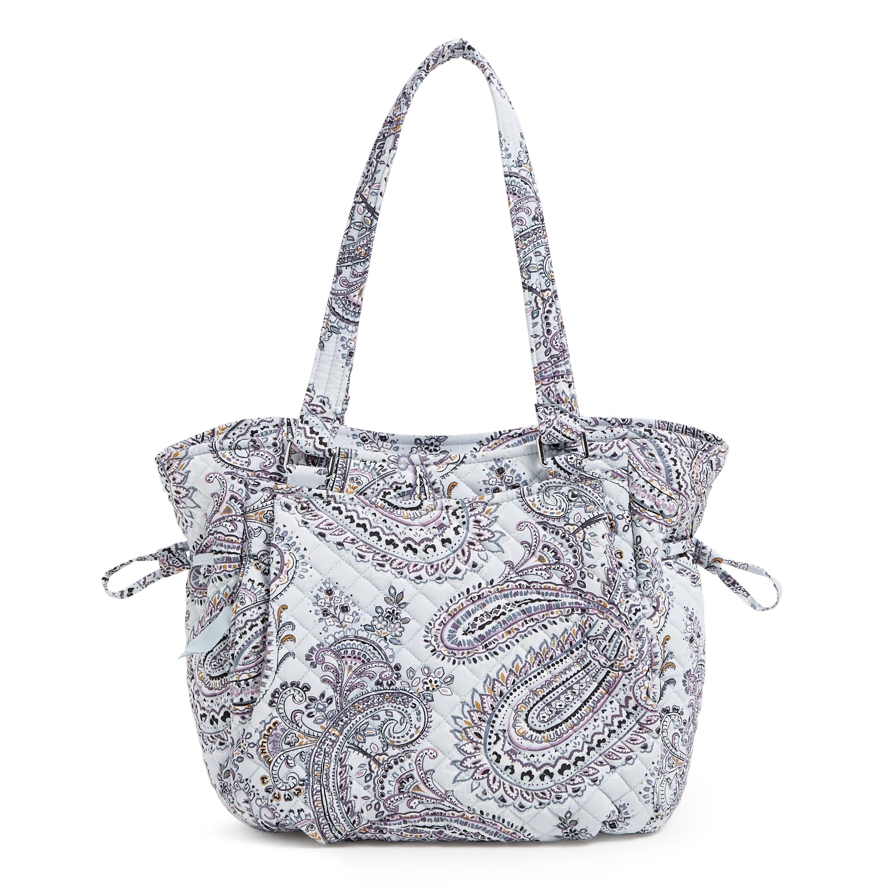 Vera Bradley Women's Cotton Glenna Satchel Handbag - Stylish Crossbody Purse for Work, Travel & Everyday Use