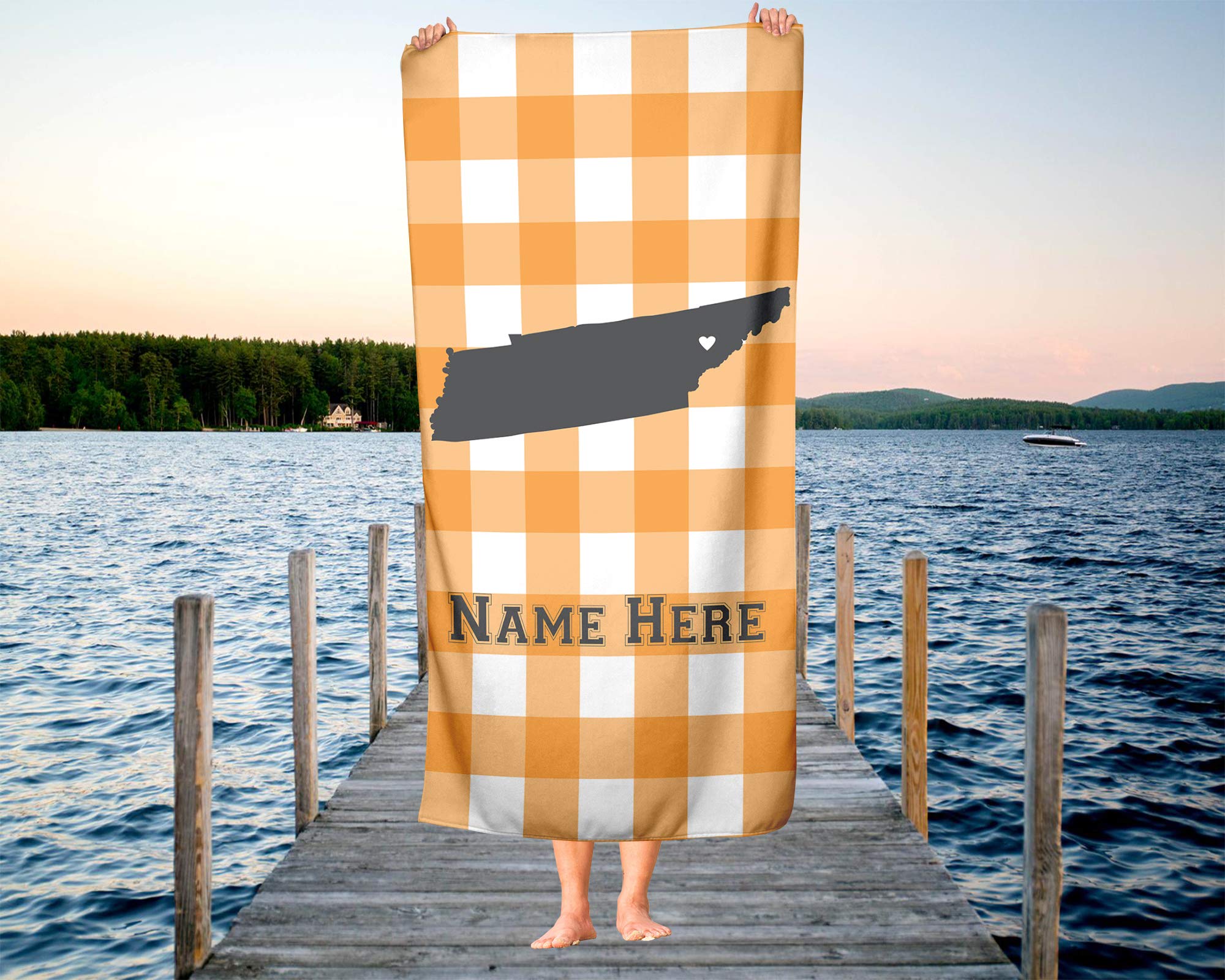 Custom Knoxville Tennessee State Pride Beach & Bath Towel - Personalized Medium & Large Towels for Adults, Kids, College Football & Basketball Fans - Perfect for Pool, Beach, Gym & Game Day Decor
