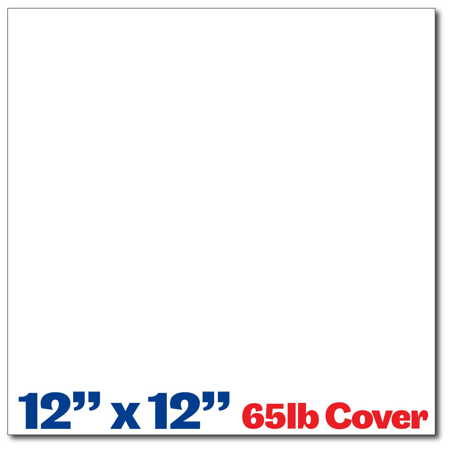 65lb Premium White Cardstock Paper - 12x12 Inch Heavyweight Scrapbooking Paper (20 Sheets) for DIY Crafts, Invitations, Greeting Cards & Photo Albums