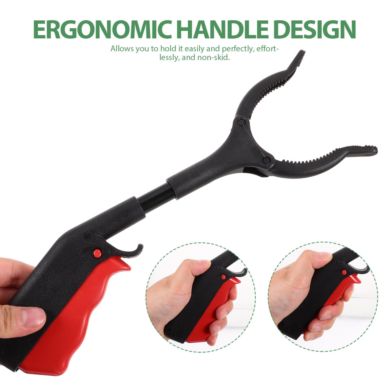 Stainless Steel Trash Grabber Tool - Extendable Garbage Picker with Comfort Grip for Home, Garden, and Outdoor Use (Great for Yard Work, Park Cleanups & Elderly Assistance)