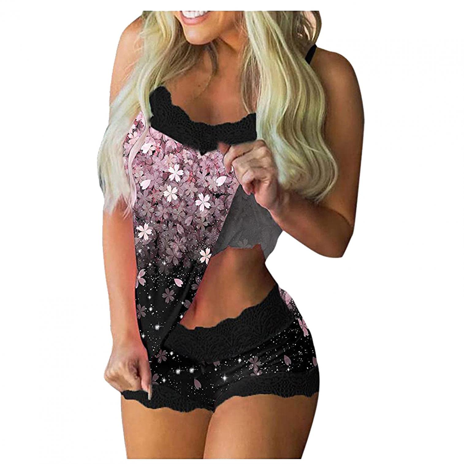 **Sexy Lace Lingerie for Women - Babydoll Teddy & Chemise Set - Comfortable Sleepwear & Intimate Apparel for Date Night & Special Occasions**