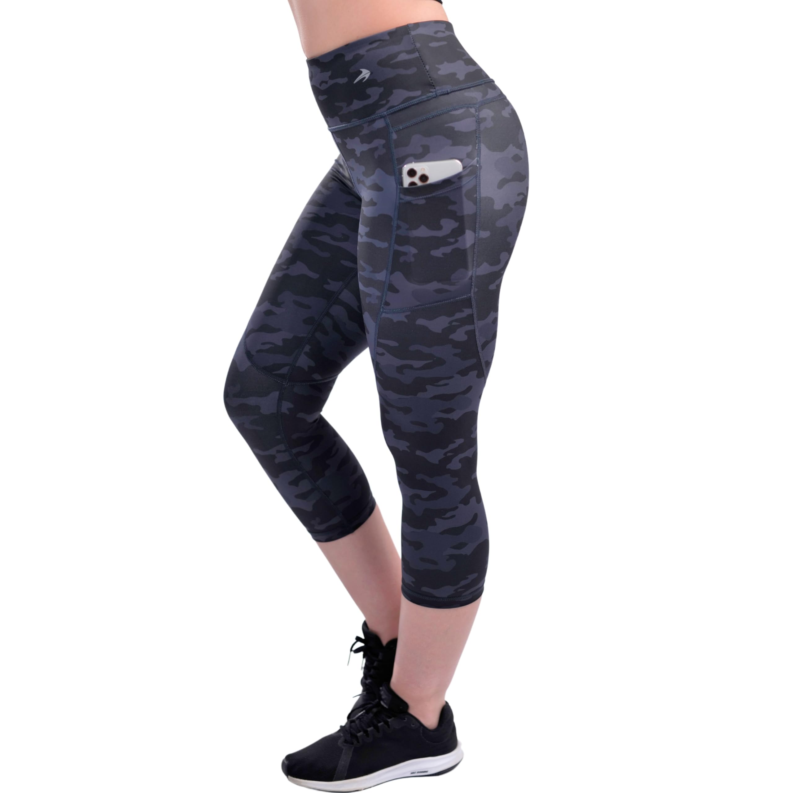 CompressionZ High Waisted Capri Leggings for Women - Tummy Control Workout Yoga Pants with Breathable Fabric | Perfect for Gym, Running, Pilates & Lounge Wear