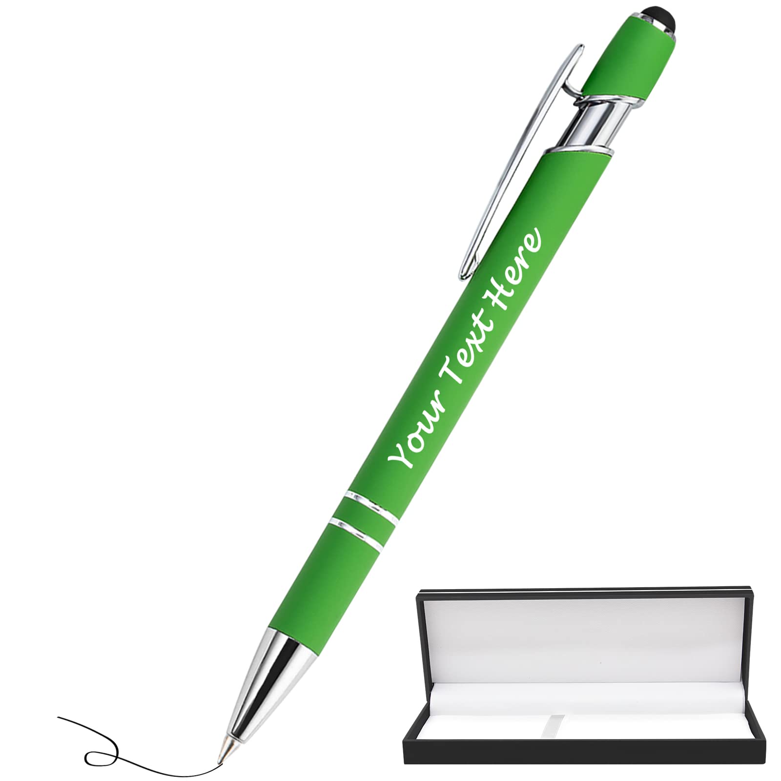 Custom Engraved Ballpoint Pens with Stylus Tip - Personalized Pens for Business, Graduation & Anniversaries - Up to 1000 Custom Pens with Your Logo or Text - Perfect Corporate Gifts, Teacher Appreciation & Promotional Items