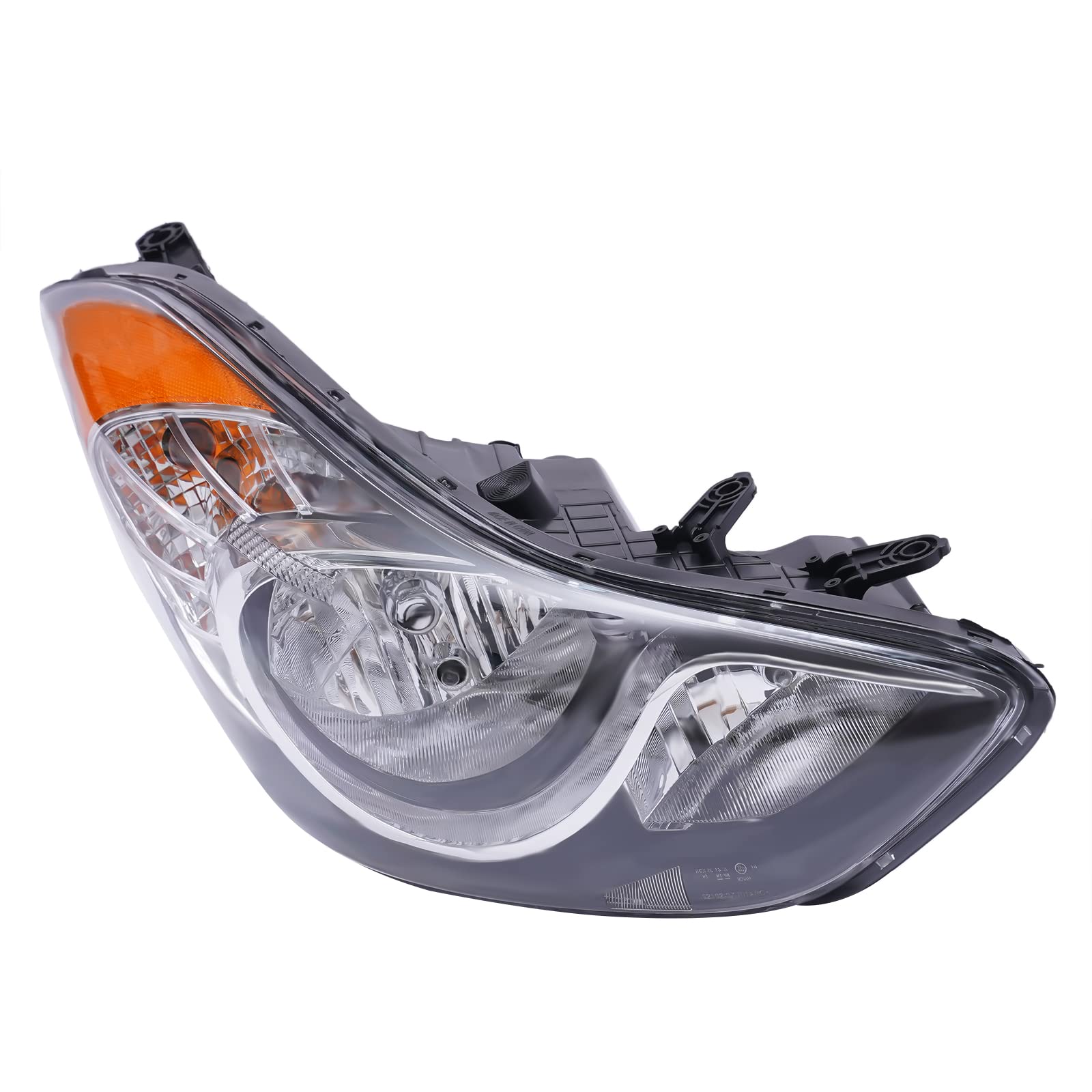 Eapmic Clear Halogen Headlights Replacement for 2011-2013 Hyundai Elantra - Pair (Left & Right) - 92102-3Y000 - Perfect for Night Driving & Enhanced Visibility