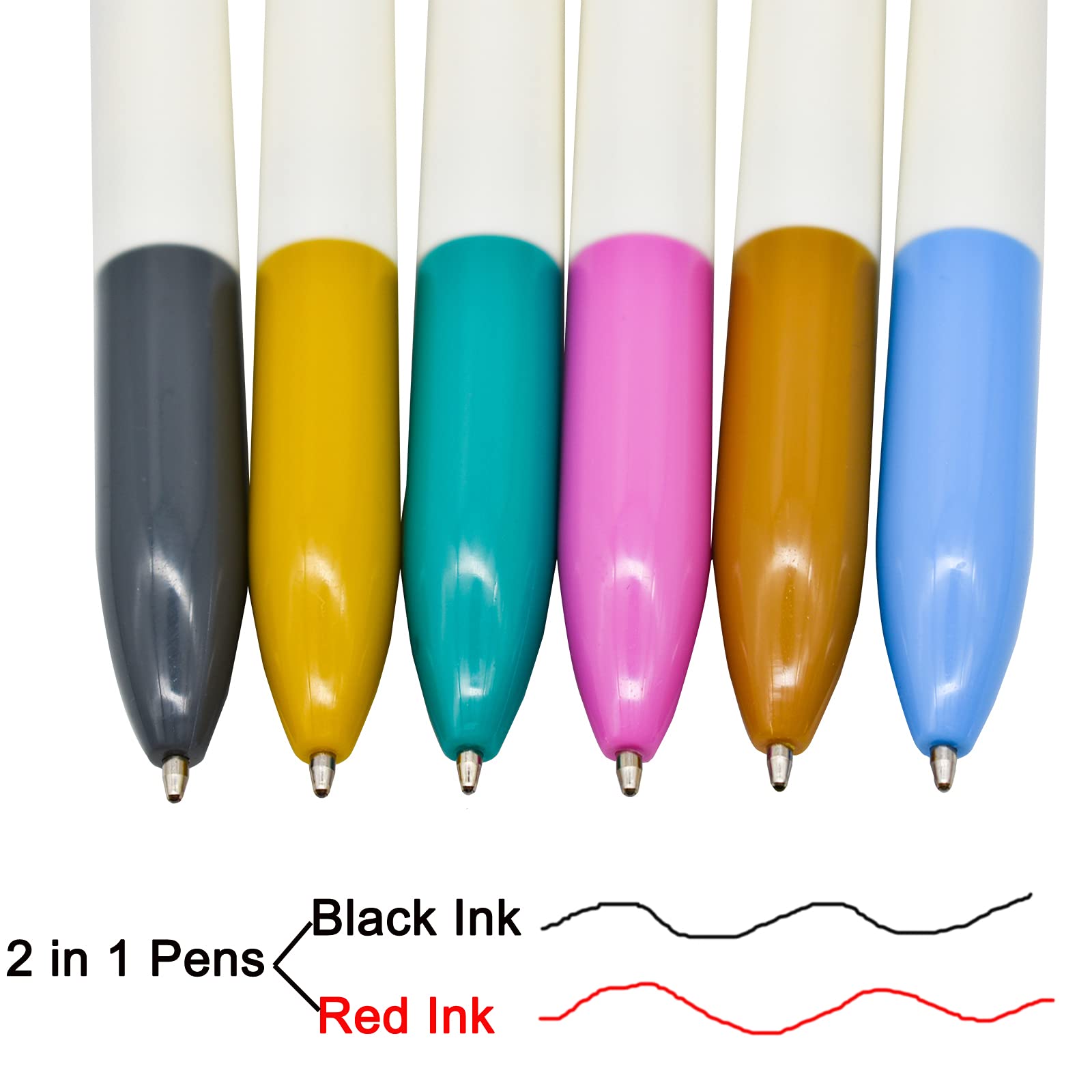 Maydahui 12-Pack Cute Dog Shaped Ballpoint Pens - Retractable Gel Ink Pens with Cartoon Puppy Design (Black & Red) for School, Office & Gifts | Fun Writing Supplies for Kids & Students