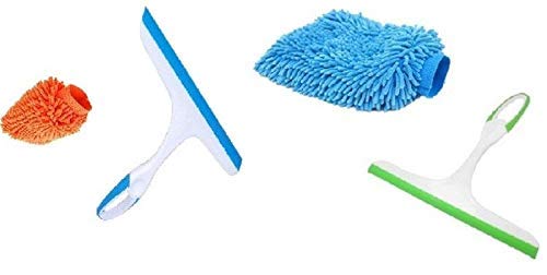 Premium Microfiber Cleaning Gloves - 2 Pack for Dusting, Wiping Glass & Car Detailing - Ultra Soft & Lint-Free (Assorted Colors) - Perfect for Home, Office & Auto Care