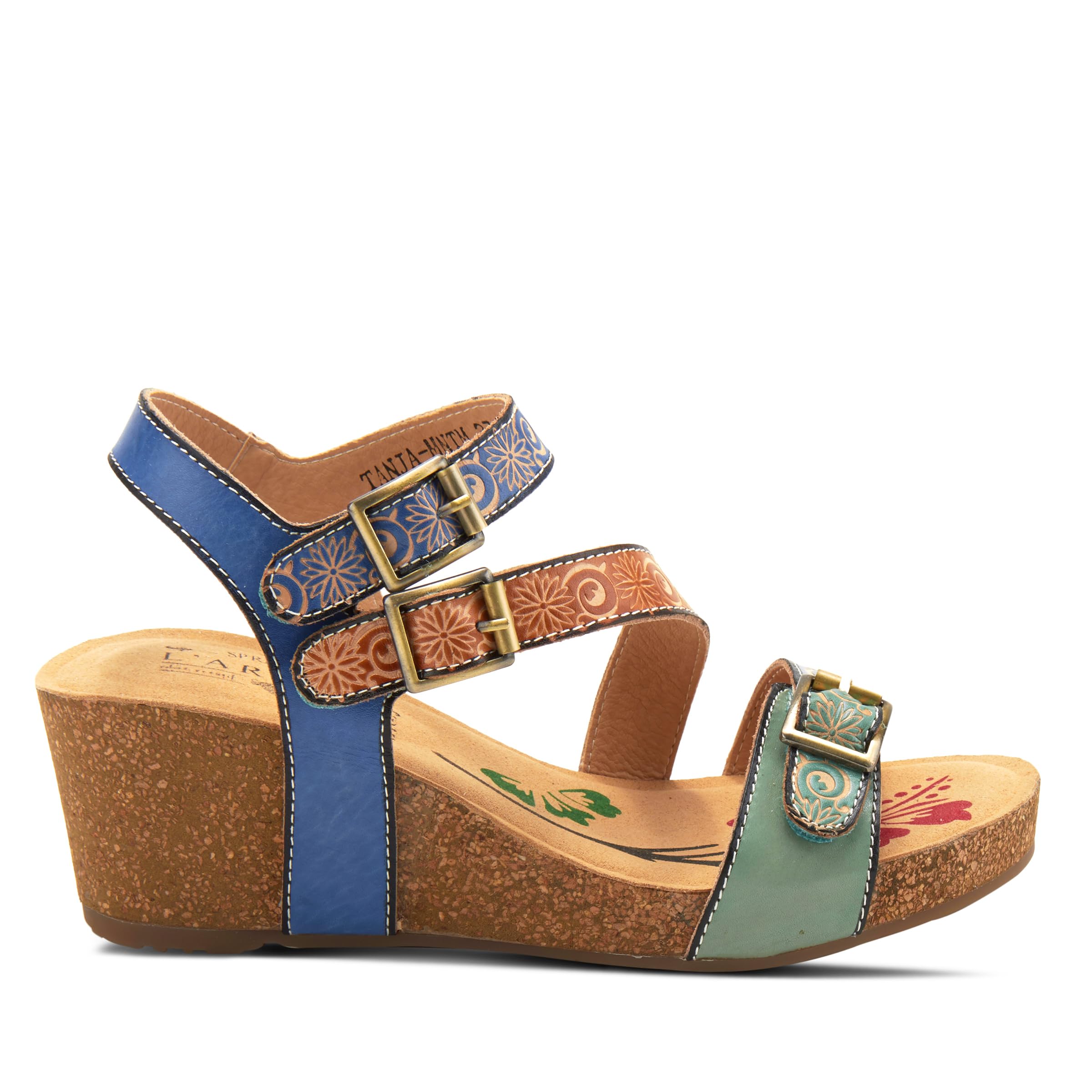 Spring Step L'Artiste Women's Tanja Comfortable Leather Sandals with Arch Support - Perfect for Summer, Beach, and Casual Outings