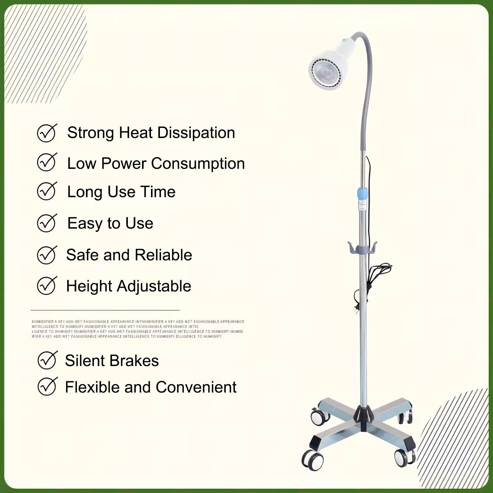 360° Rotating LED Surgical Examination Lamp - Adjustable Floor Stand Medical Light for Gynecology, Outpatient & Clinical Use - Perfect for Hospitals, Clinics & Emergency Rooms