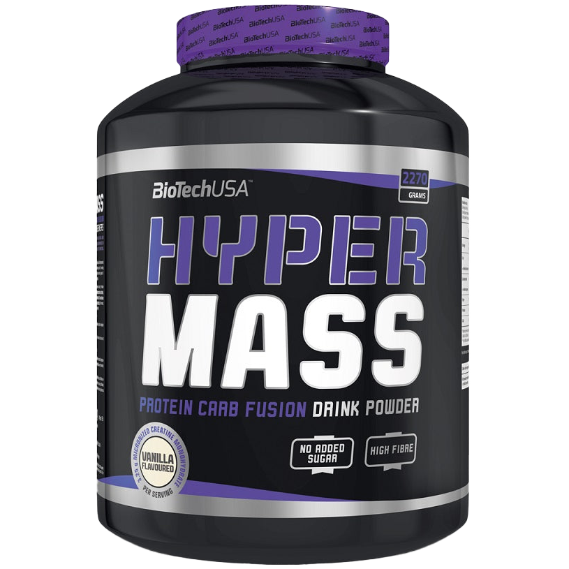 BioTechUSA Hyper Mass Gainer Protein Powder - Vanilla Flavor 5lb (2270g) for Muscle Growth & Weight Gain - Post Workout Recovery Shake for Bodybuilding & Fitness