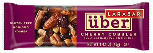LARABAR Uber Cherry Cobbler Gluten Free Snack Bars - Pack of 15 | Healthy Vegan Energy Bars for Hiking, Workouts & On-the-Go Nutrition