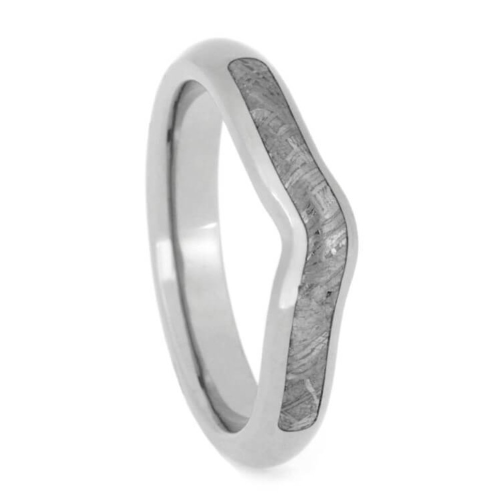 Gibeon Meteorite & Titanium Comfort-Fit Engagement Ring for Men & Women - 3.5mm Brushed Unisex Wedding Band - Perfect for Proposals, Anniversaries & Unique Jewelry Gifts