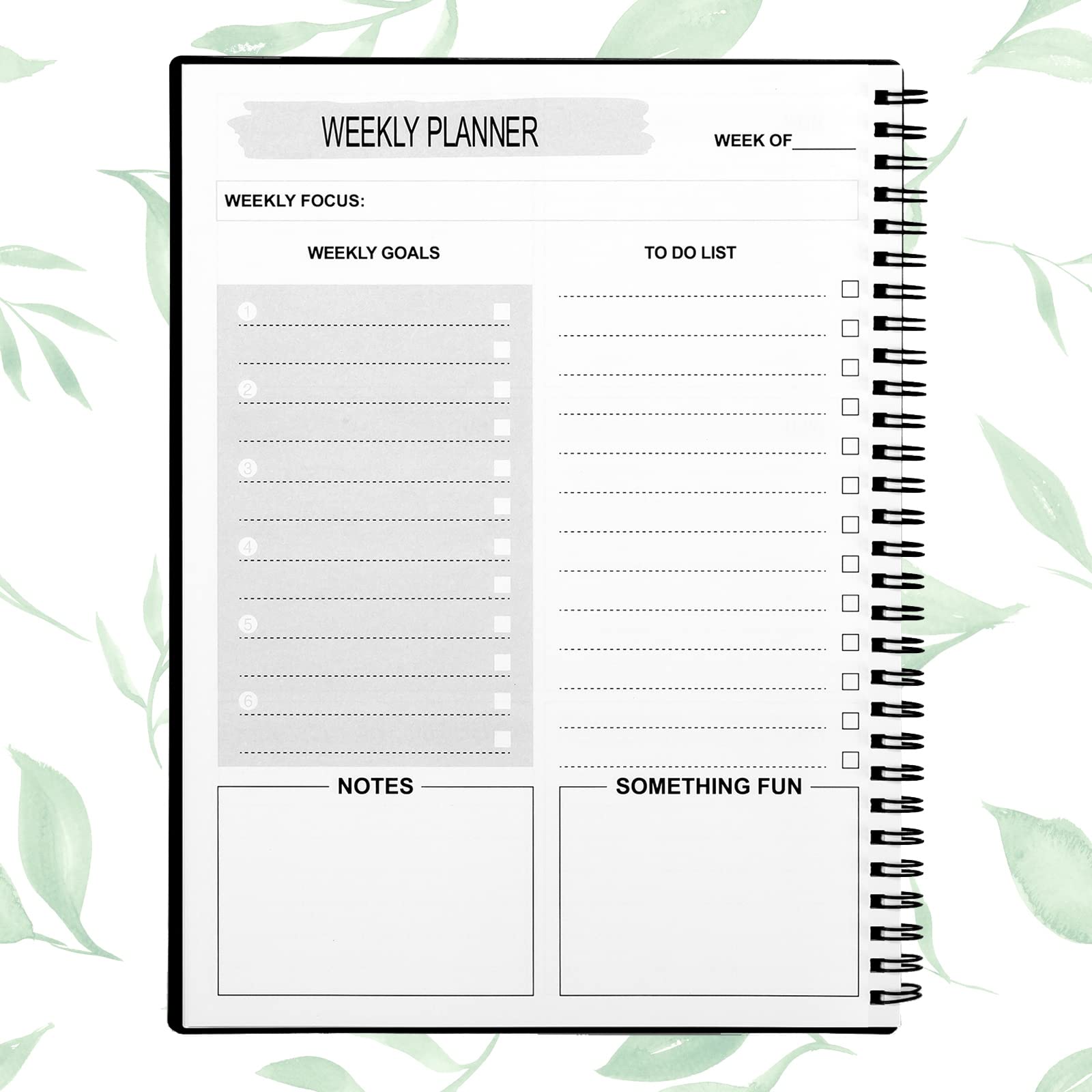 Cheneyboo Undated Weekly Planner - 52 Weeks To-Do List Notebook, 5.2