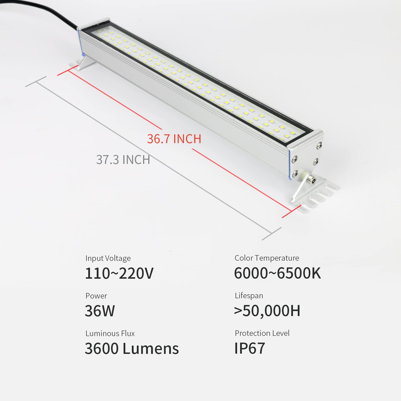 30W IP67 Explosion Proof LED Machine Light - Waterproof CNC Lathe Lamp for Industrial Tools & Equipment | Perfect for Workshop, Garage, and Factory Lighting