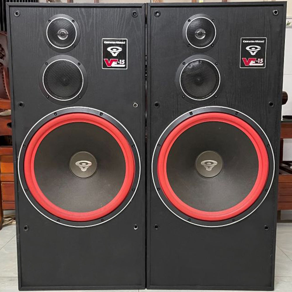 Cerwin Vega VE-15 3-Way Tower Speaker - High Power Home Audio System for Movies, Music & Gaming