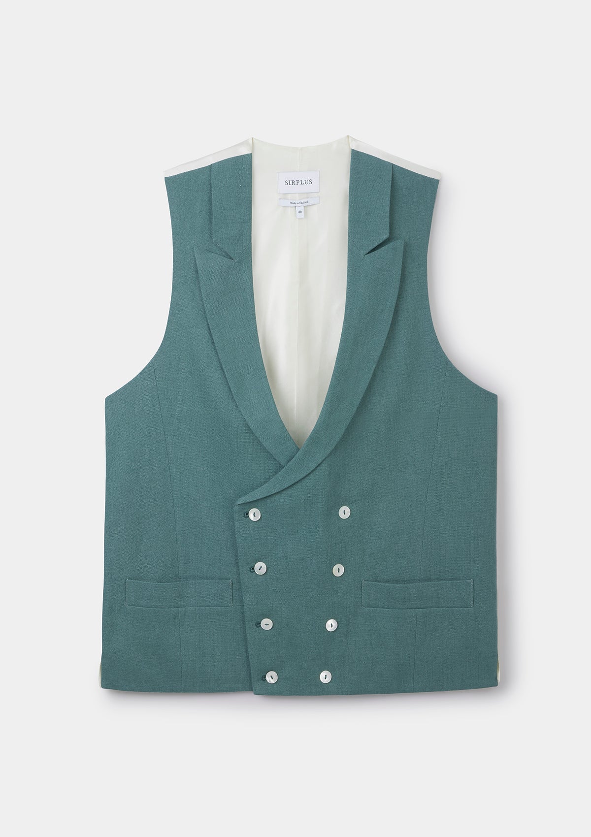 Elegant Teal Peak Lapel Double Breasted Waistcoat Vest for Men | Formal Business Attire & Wedding Suit Accessories | Perfect for Office, Cocktail Parties & Special Occasions