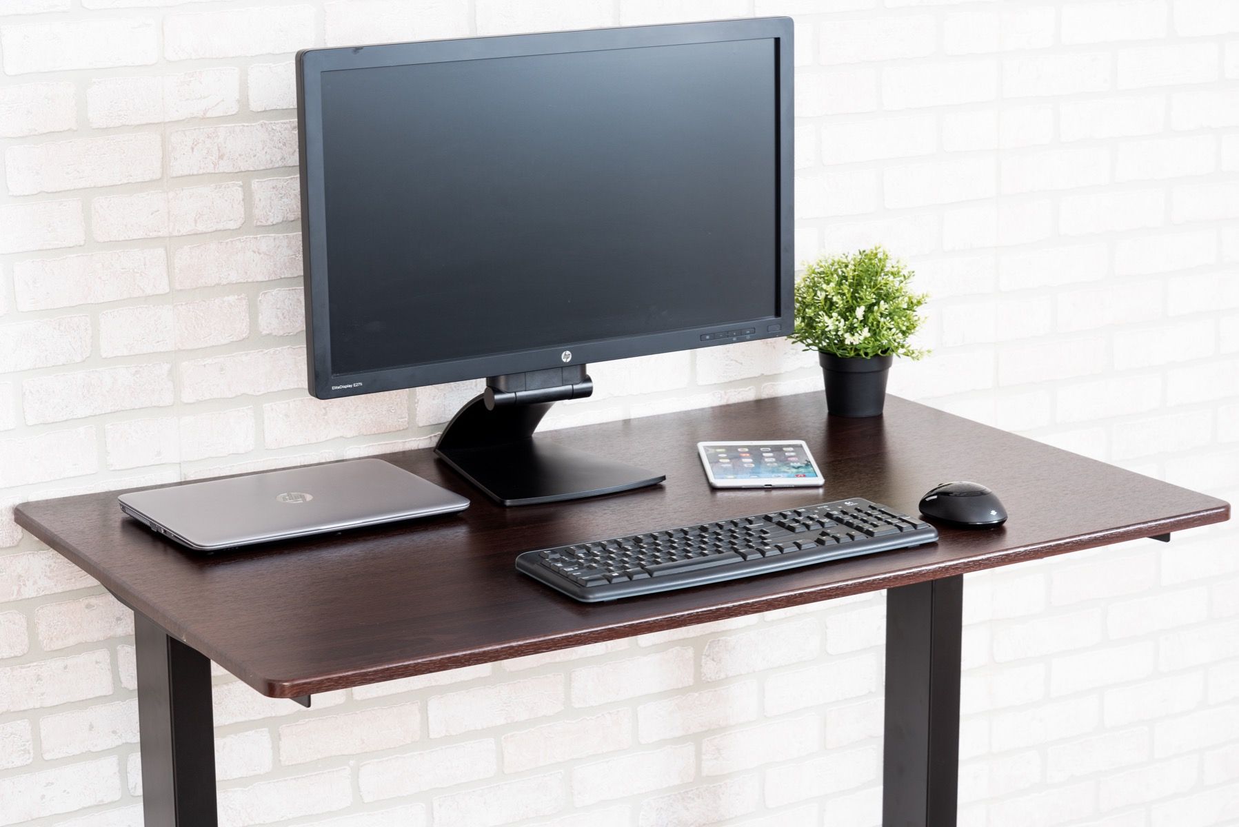 Black Frame / Dark Walnut Top