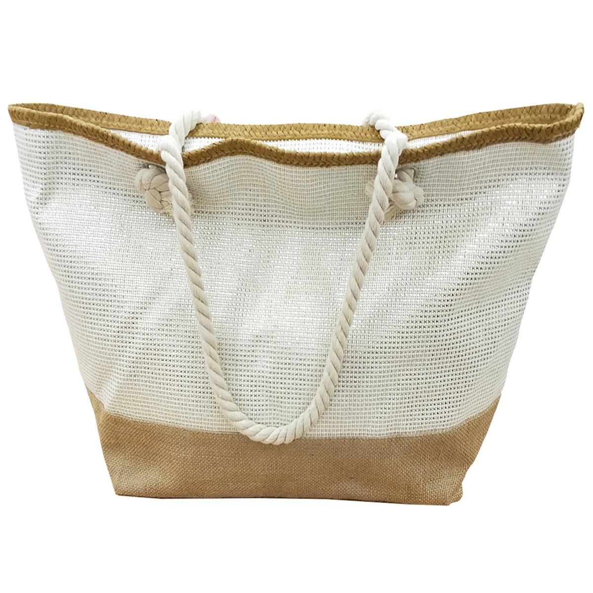 Large Straw Beach Bag for Women with Zipper - Stylish Tote for Pool, Gym, Travel, and Daily Use - Perfect for Summer Outings and Weekend Getaways