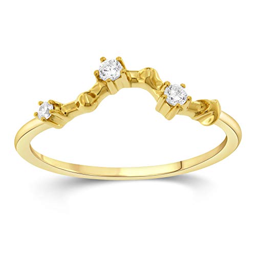PISCES-Yellow Gold Over Sterling Silver