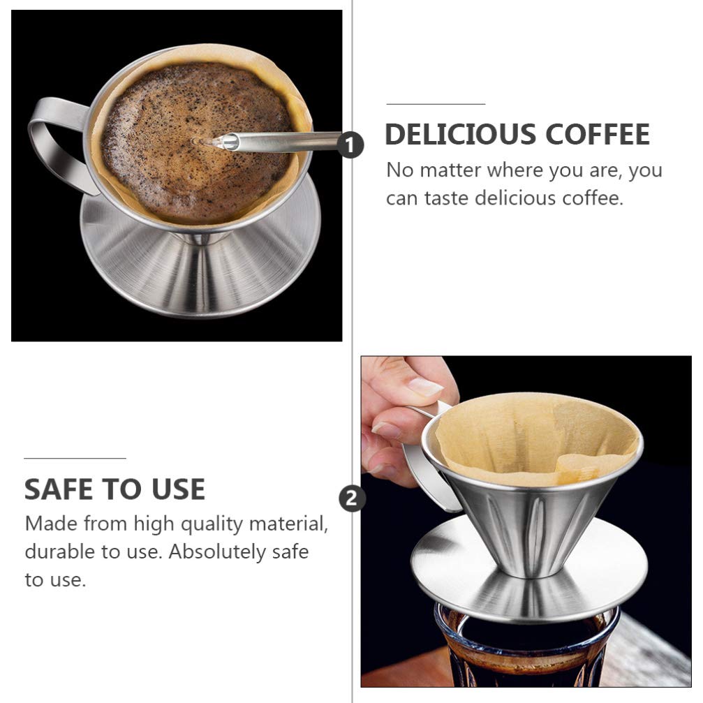 Premium Coffee Filter & Tea Strainer Funnel - Durable Coffee Dripper with Handle for Pour Over, Cold Brew & Loose Leaf Tea - Essential Home Barista & Tea Brewing Tool for Perfect Extraction Every Time