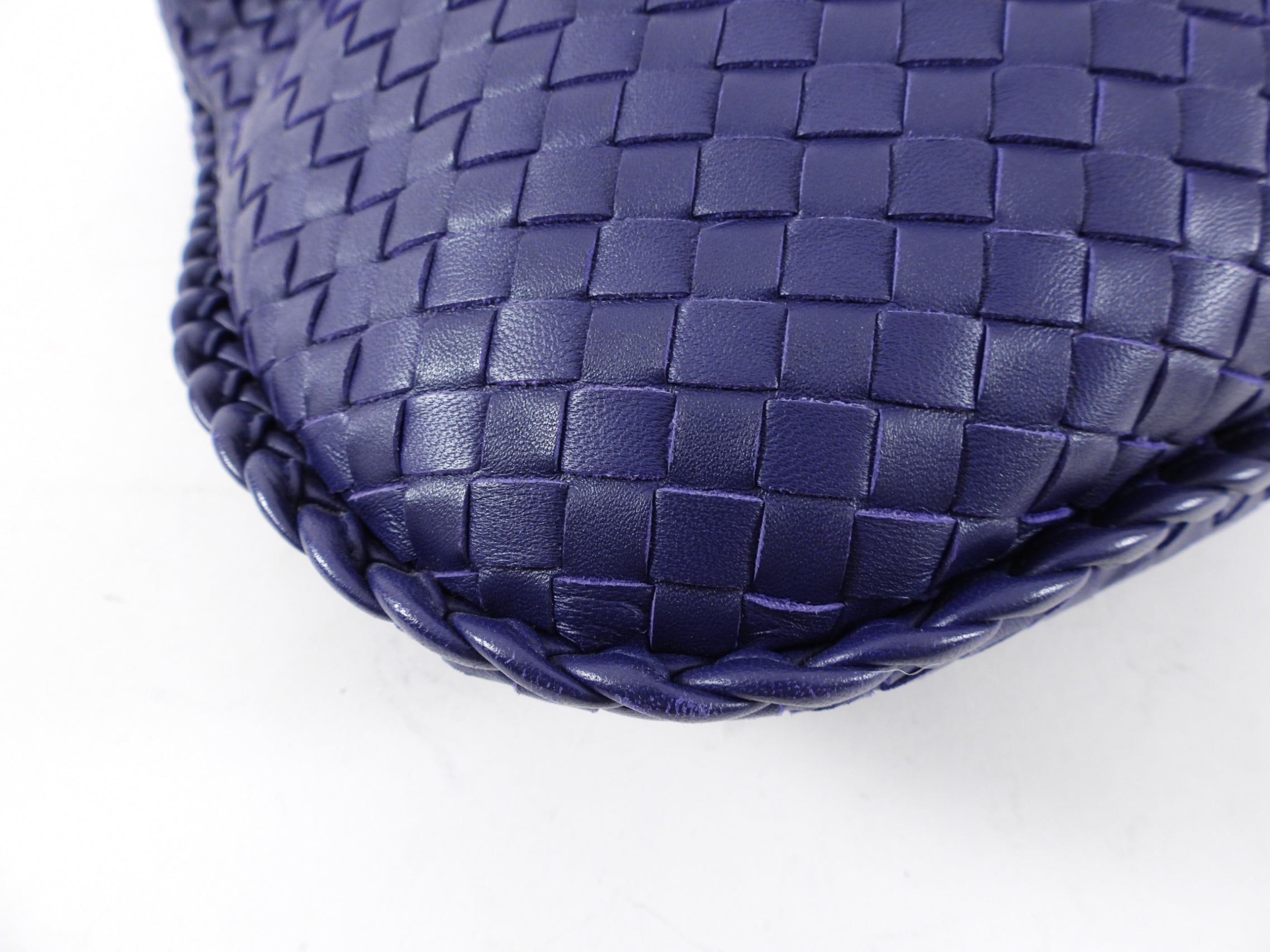 Bottega Veneta Intrecciato Dark Purple Hobo Bag - Luxury Leather Shoulder Bag for Women, Perfect for Work, Travel & Everyday Use