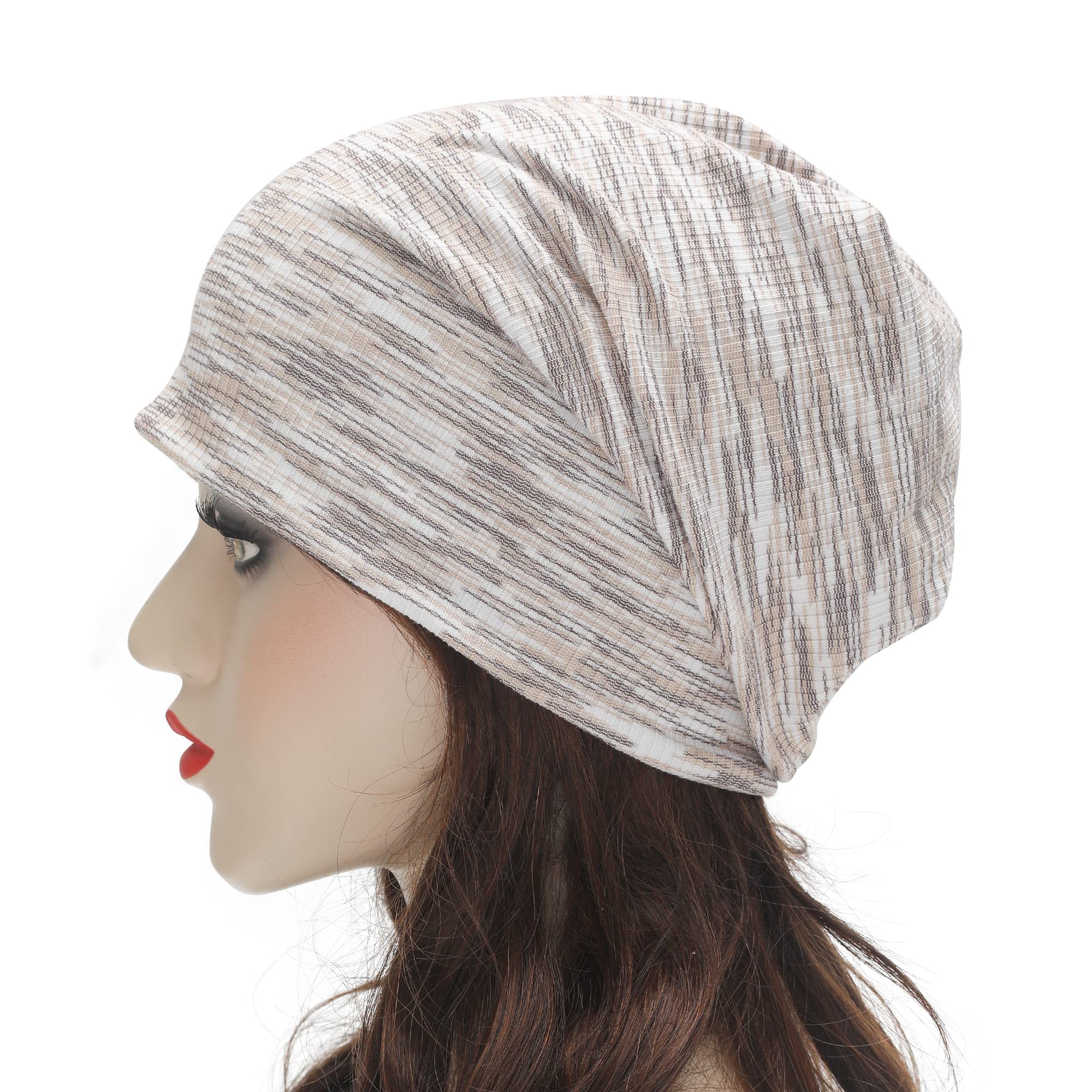 ZLYC Women's Fashion Knit Slouchy Beanie Hat - Thin Stretch Skull Cap for Winter - Cozy & Stylish for Outdoor Activities, Travel & Casual Wear