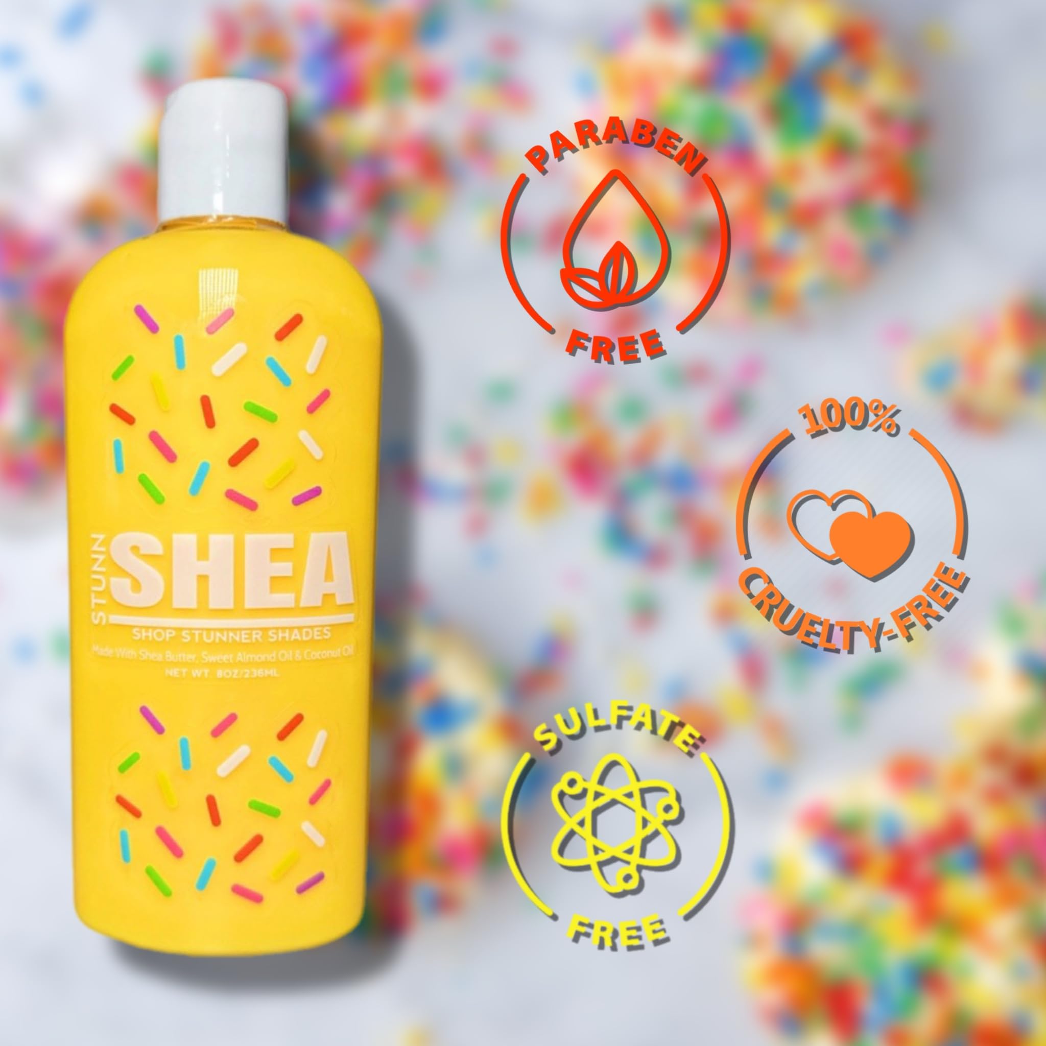 Nourishing Shea Butter Body Lotion - Lightweight, Smooth Daily Moisturizer for Dry Skin, 8 fl oz (Birthday Cake Scent) | Perfect for Gift Sets & Self-Care Routines