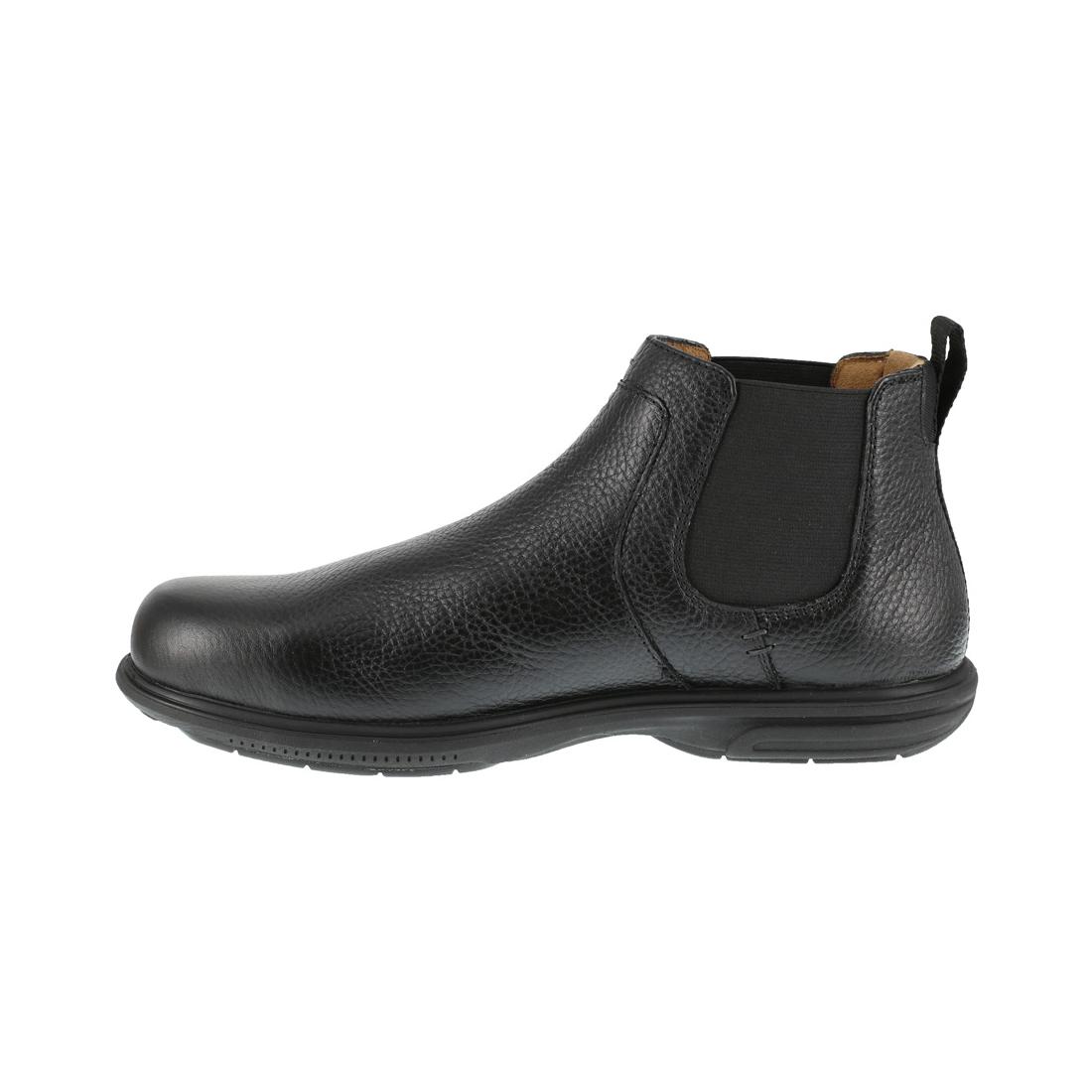 Loedin Steel Toe Pull On Chelsea Work Boots for Men - Black Safety Shoes for Construction & Industrial Work | Slip Resistant & Comfortable