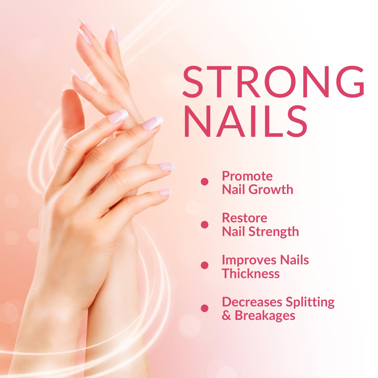 Sugar Free Hair Skin & Nails Vitamins Gummies for Women - Biotin, Hyaluronic Acid, Collagen, Vitamin E&C Supplement for Hair Growth, Stronger Nails & Glowing Skin - Perfect for Daily Beauty Routine & Healthy Lifestyle