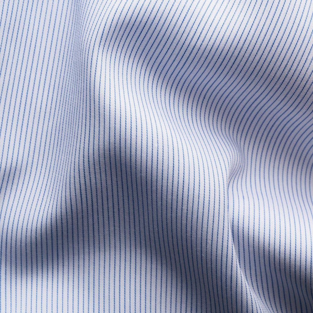 ETON Striped Twill Business Shirt for Men - Contemporary Fit Single Cuff Dress Shirt in Light Blue - Perfect for Office Wear & Formal Occasions