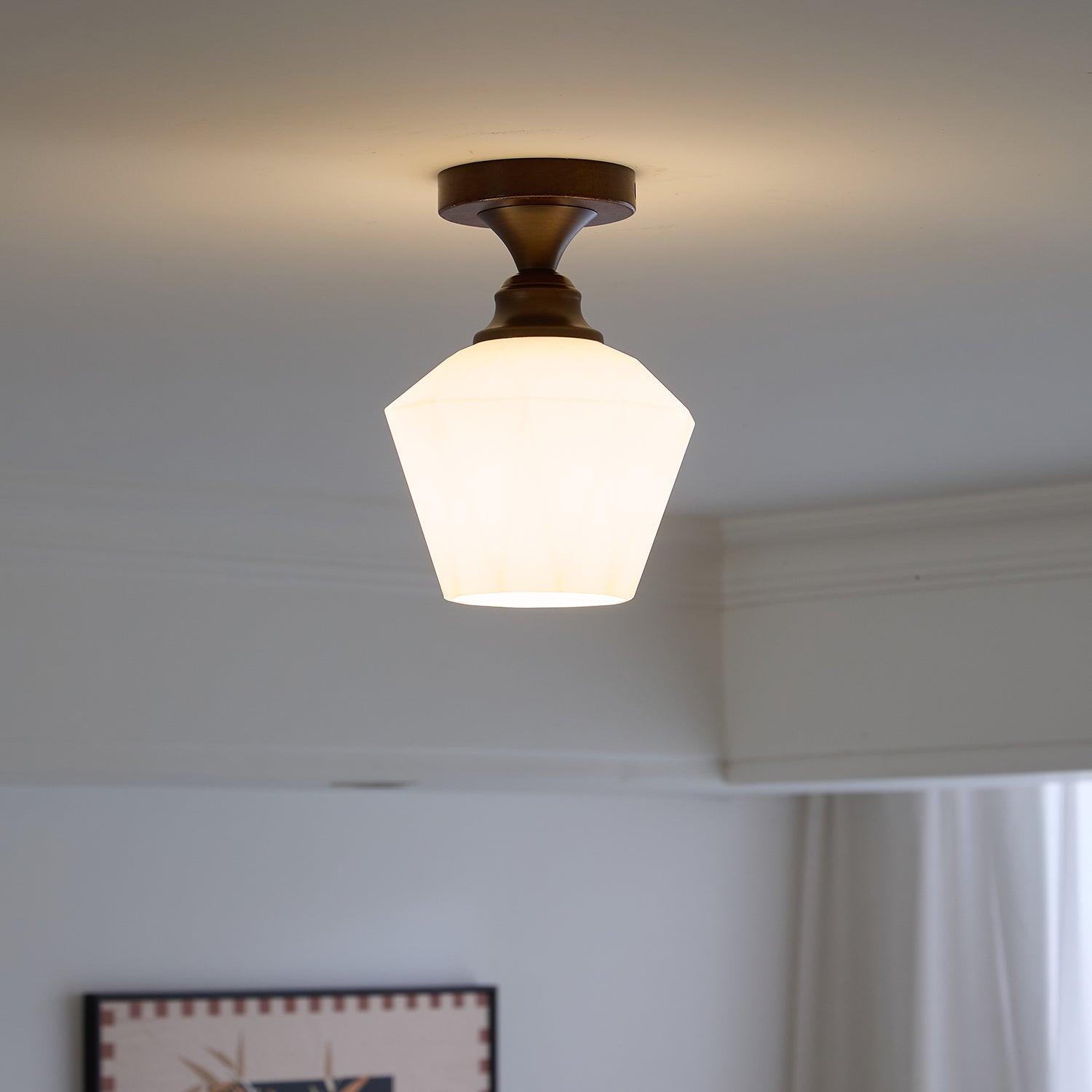 Modern Marcellis LED Ceiling Lamp - Dimmable Flush Mount Light Fixture for Bedroom, Living Room & Kitchen - Energy Efficient Home Lighting Solution